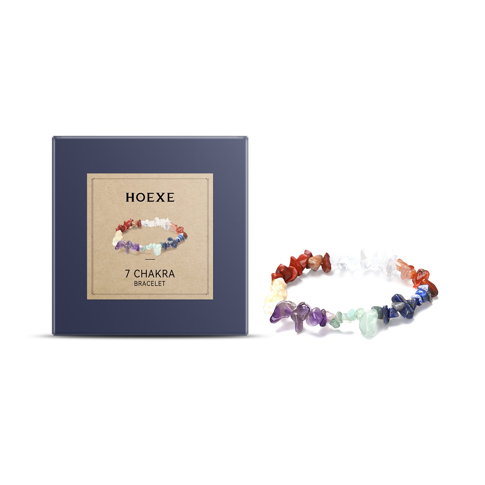 Seven-Color Bracelet Seven-Color Simple Jewelry Stone Bead Wheel Yoga Beaded Bracelet