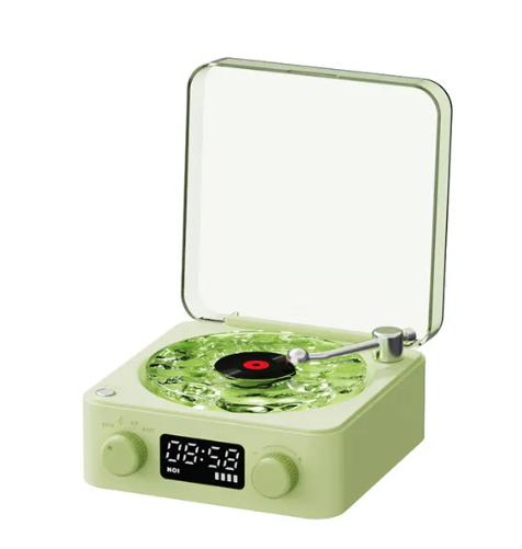 WW | Bluetooth Retro Turntable Speaker with RGB Lights