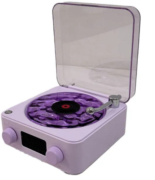 WW | Bluetooth Retro Turntable Speaker with RGB Lights