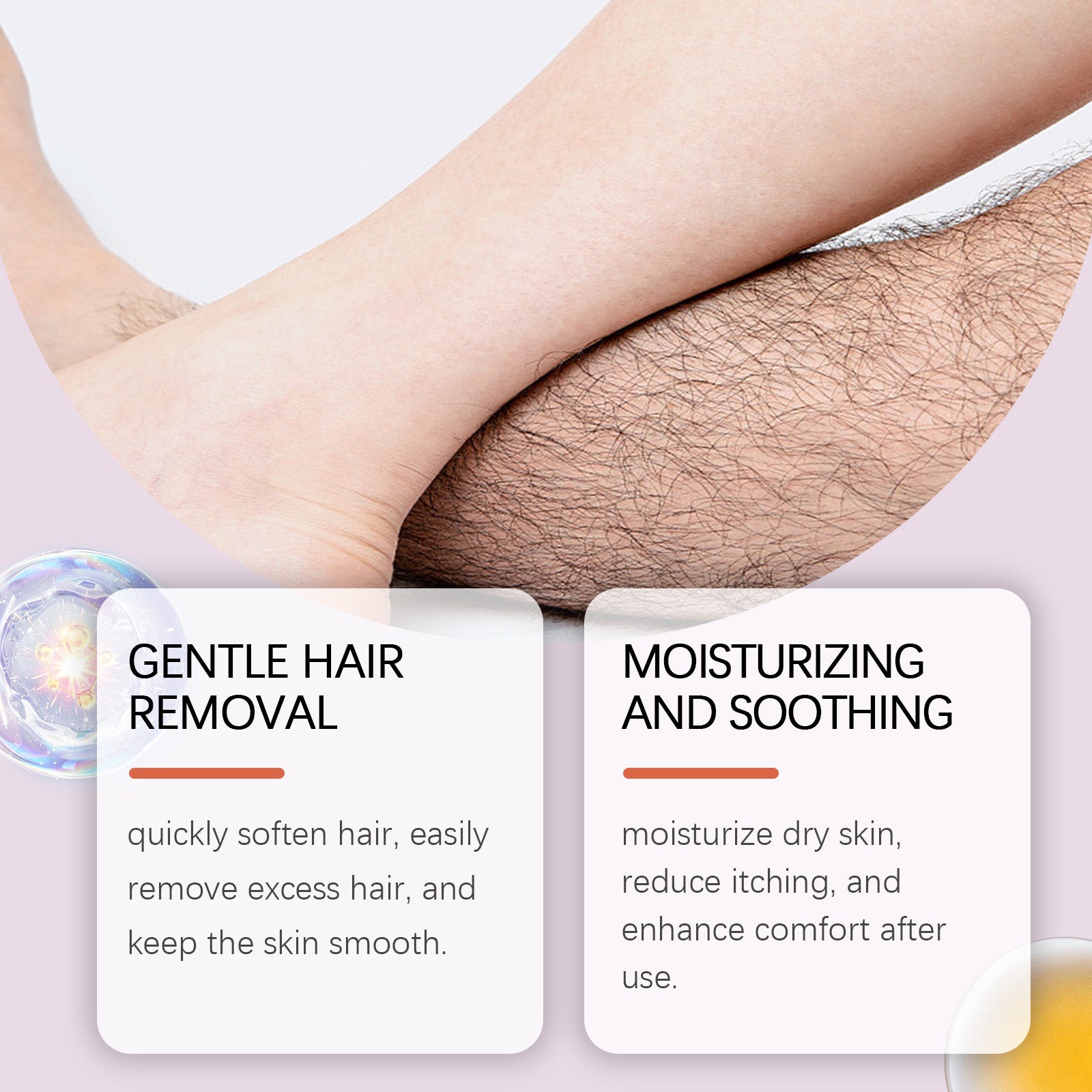 OceAura Body Hair Removal Cream, Gentle Body Hair Removal Hand Hair Leg Hair Cleansing Hair Removal Cream For Men And Women