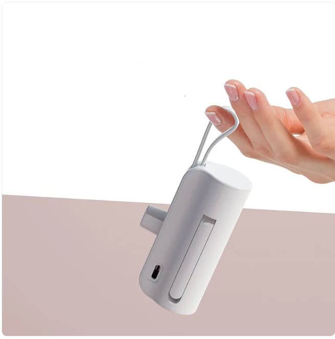 WW | 5000mAh Portable Charger with Built-In Cable