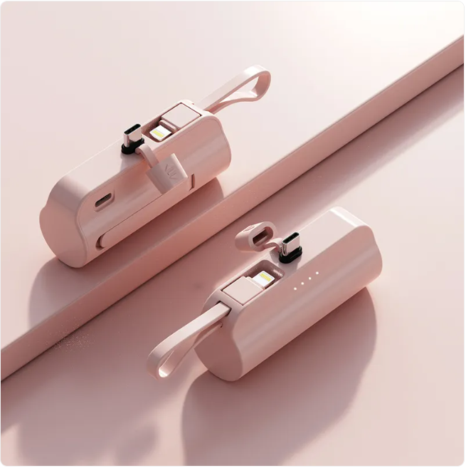 WW | 5000mAh Portable Charger with Built-In Cable