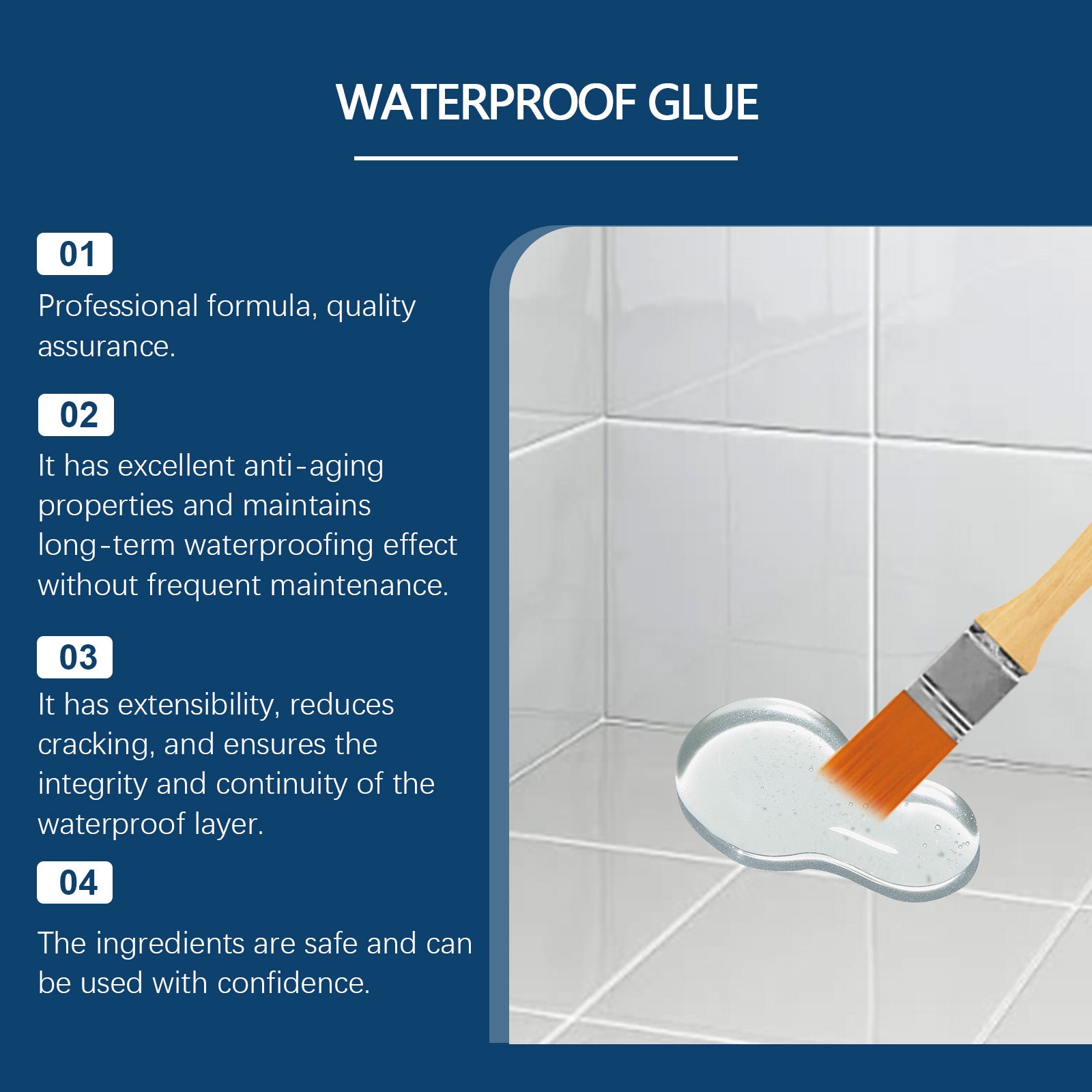 Jue Fish Transparent Waterproof Adhesive (100g) Is A Household Transparent Adhesive For Leak Repair And Prevention Of Bathroom Tiles And Wall Tiles