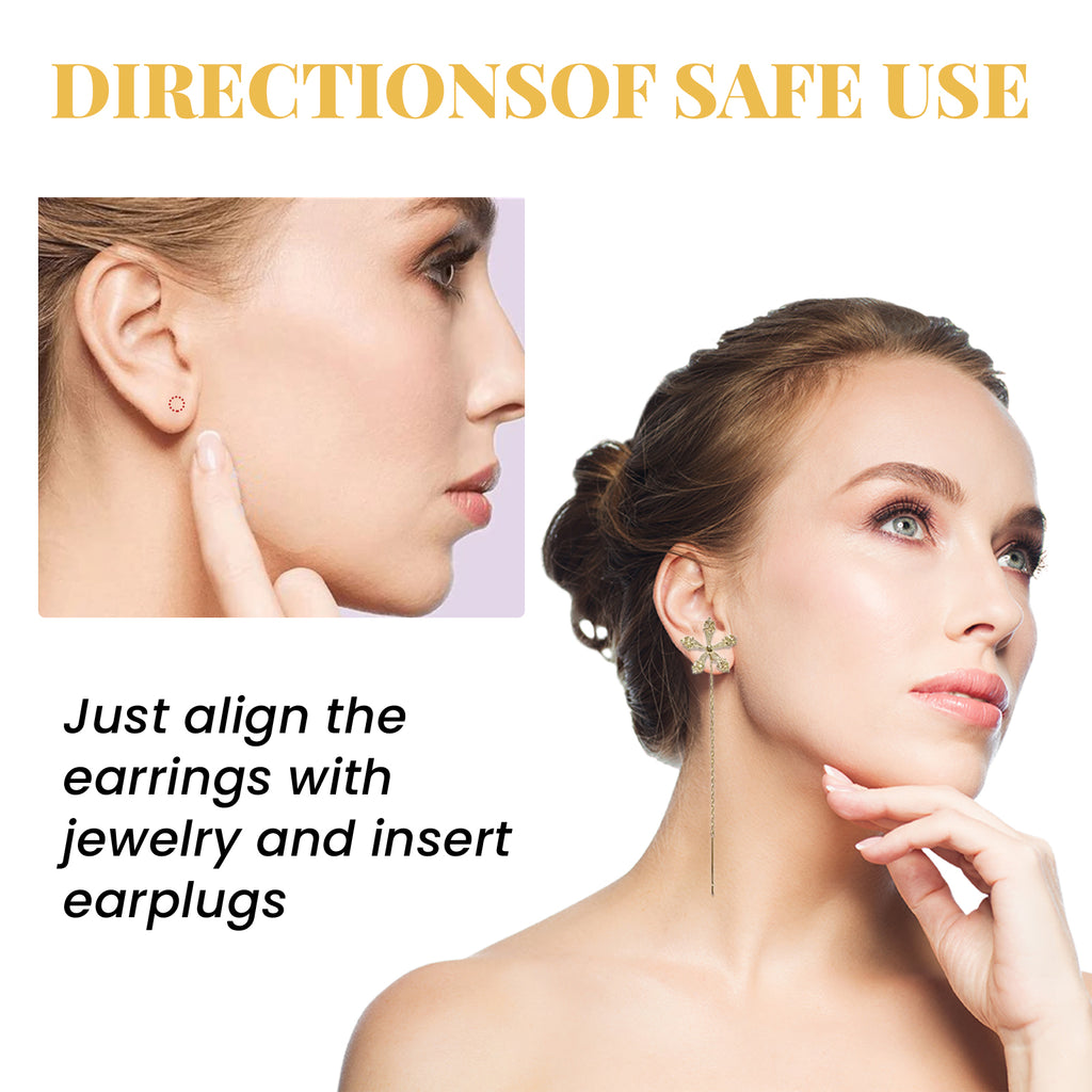 Sweet Crystal Flower Long Earrings, Ear Acupoint Earrings Niche Fashion Small Fresh And Cute Earrings