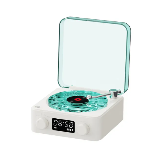 WW | Bluetooth Retro Turntable Speaker with RGB Lights