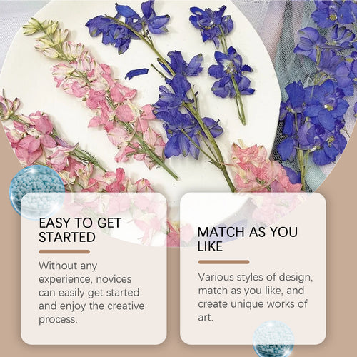 Dowmoo Dry Flower Bookmark Kit, Handmade Diy Bottle Dry Flower Hand Curtain Sticker Clear Bookmark Glass Bottle Decoration