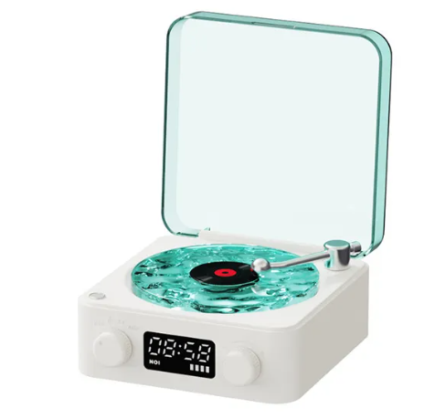 WW | Bluetooth Retro Turntable Speaker with RGB Lights