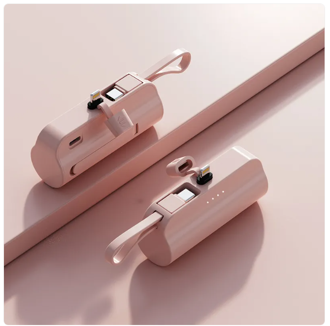 WW | 5000mAh Portable Charger with Built-In Cable
