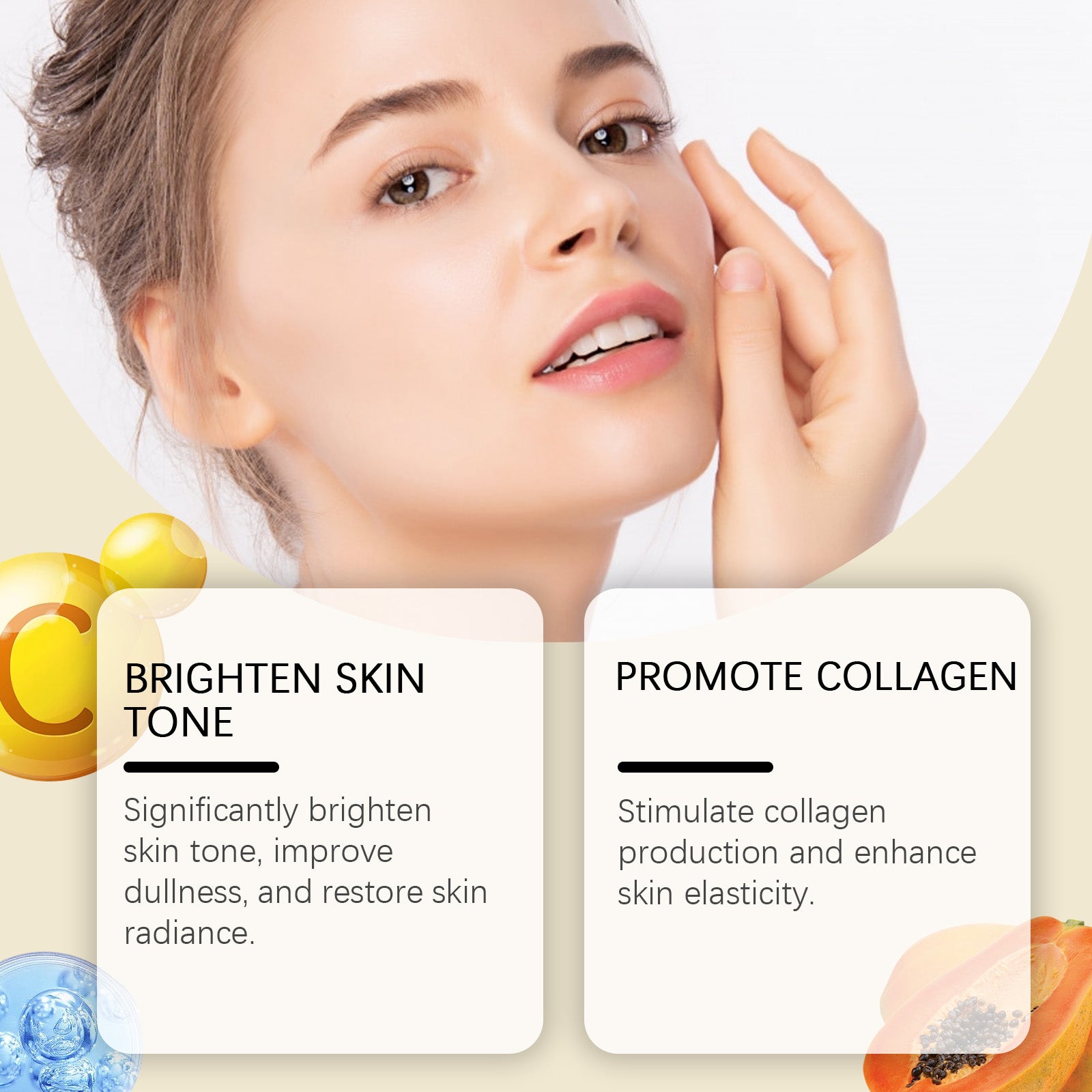 West&Month Vitamin C Serum, Vitamin C Brightening And Darkening Face Gentle Moisturizing Serum
