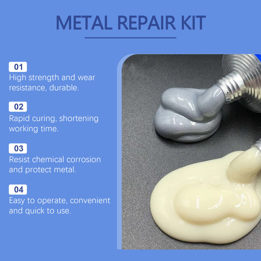 Jaysuing Repair Casting Glue 80g, Box Cast Iron Sealant Ab Glue Anti-Repair Agent For Leak Sealing And Metal Bonding
