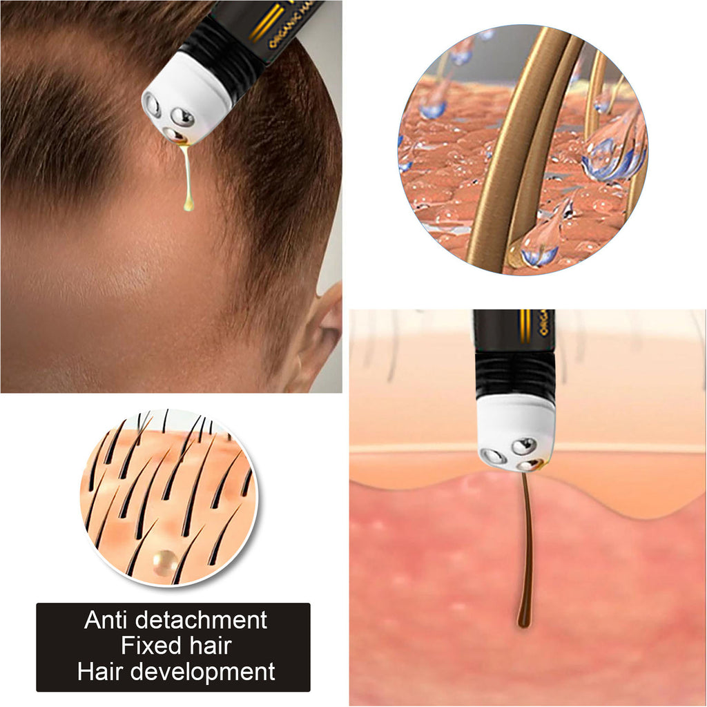 EELHOE Ball Massage Thickening Long Hair Lotion, Thick Thin Hair Anti-Breaking Hair Nourishing Hair Rolling Bead Massage Treatment