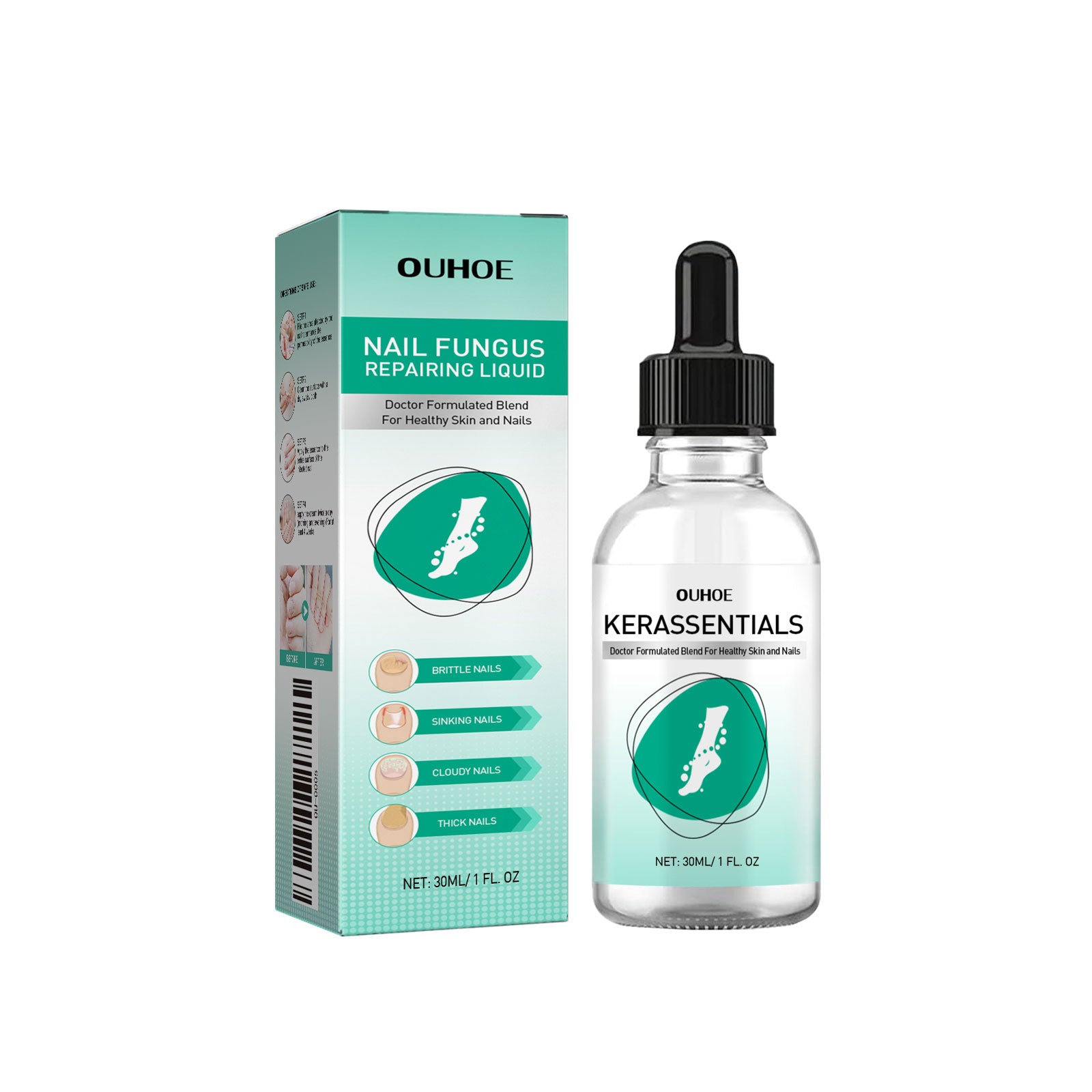 OUHOE Nail Care Soft Nail Care Daily Clean Gentle Maintenance Moisturizing Nail Care Solution