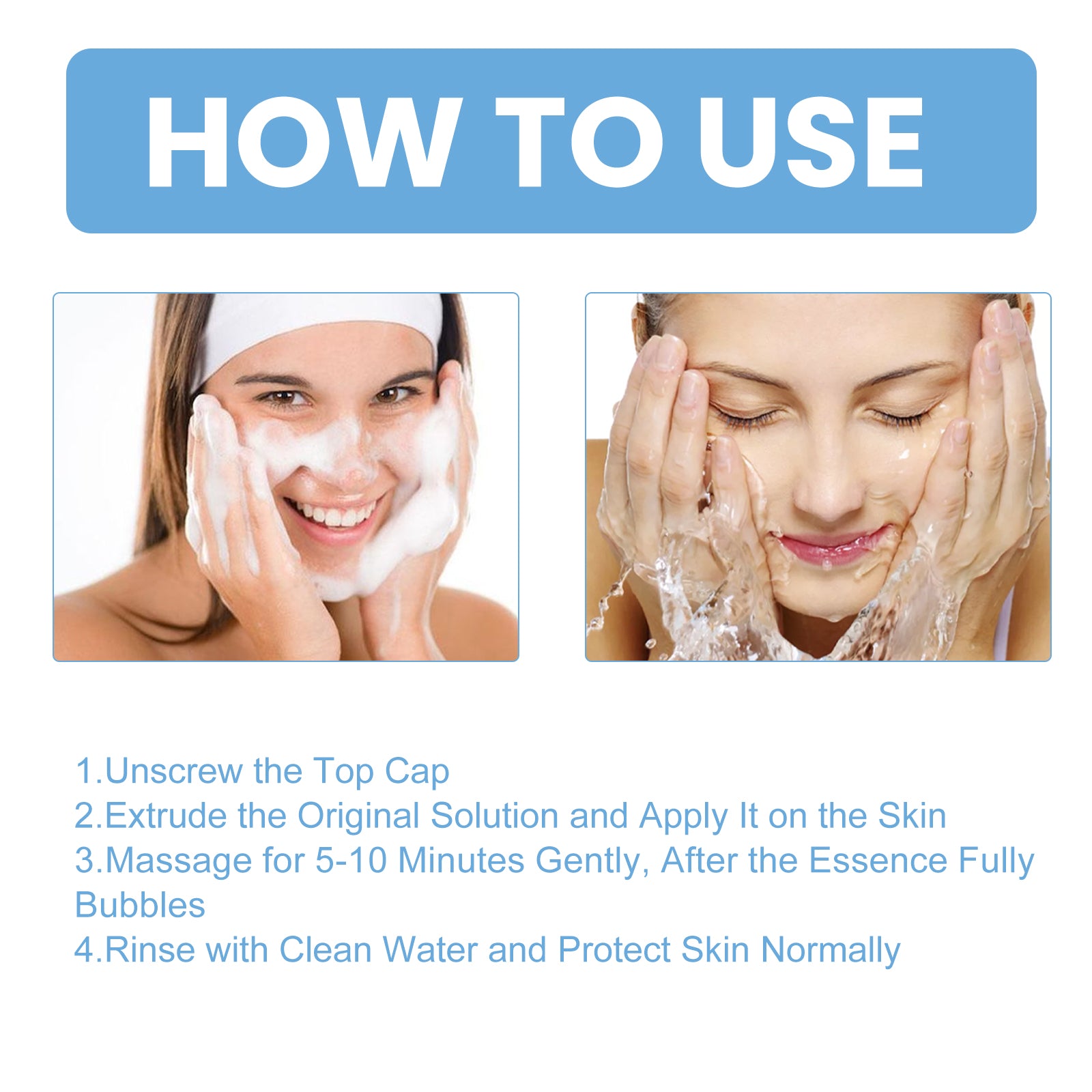 EELHOE Oligopeptide Mini Bubble Cleansing Essence, Pore-Tightening Skin Gentle Deep Clean Blackhead Acne