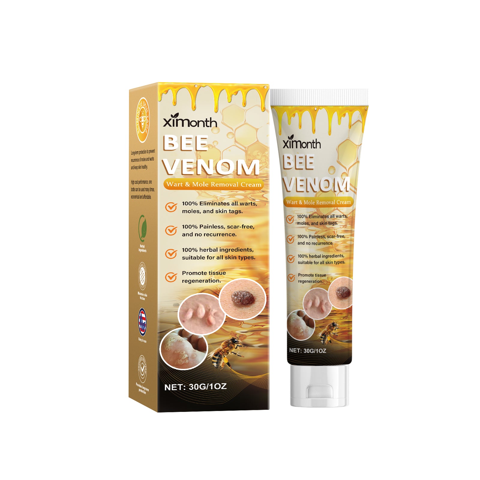 Ximonth Kew Mole Cream Gently Cleanses Skin And Lubrates Rejuvenating Herbal Body Care Cream