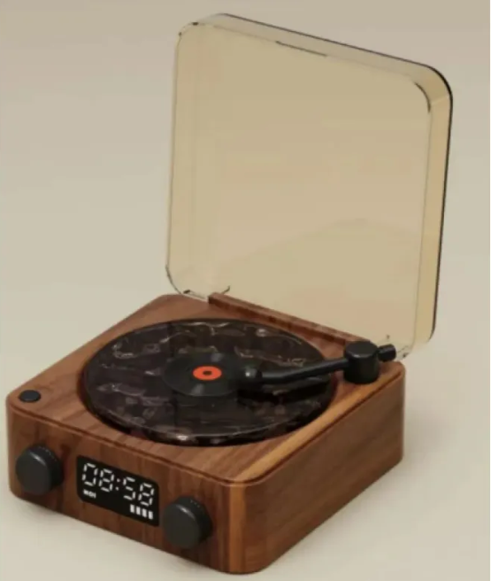 WW | Bluetooth Retro Turntable Speaker with RGB Lights
