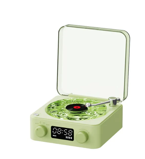 WW | Bluetooth Retro Turntable Speaker with RGB Lights
