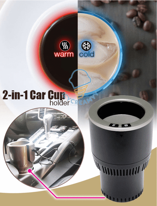 WW | 2 in 1 Electric Car Cup Holder